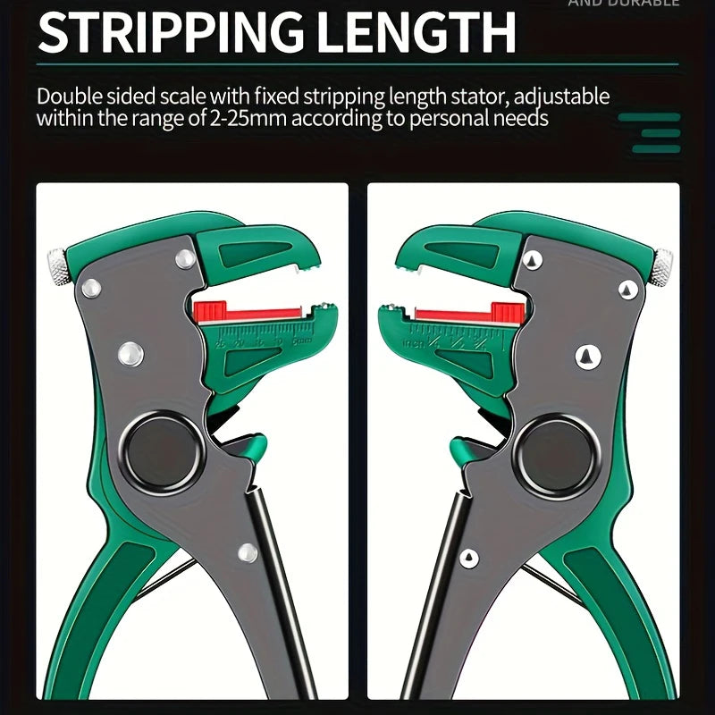 Multifunctional Duckbill Wire Stripper Automatic Wire Stripper Length Adjustable Flat Wire Cutter Wire Stripper For Electrician