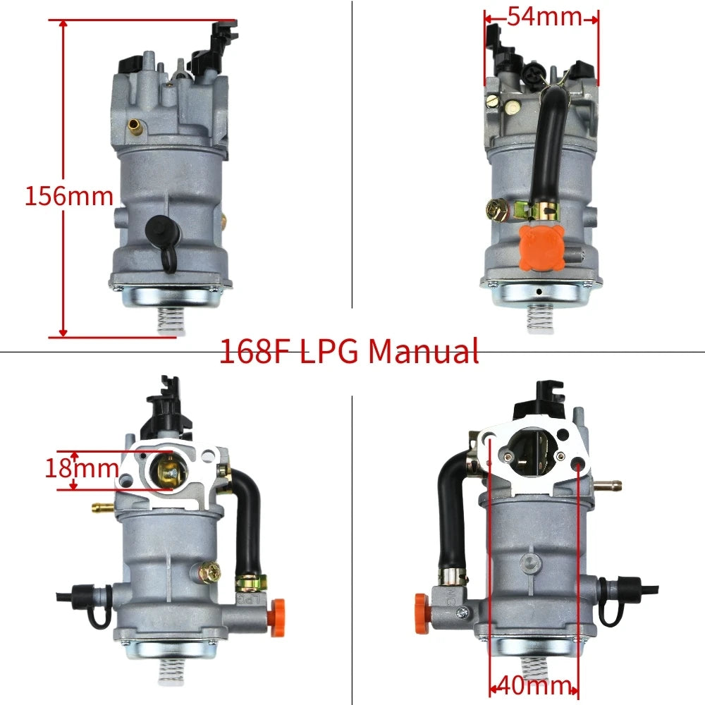 Dual Fuel Carburetor for GX160 & 168F Engines – Aluminum Alloy - image 6