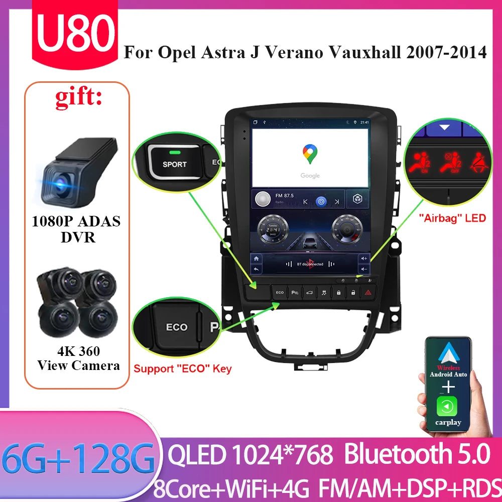9.7" Android Car Multimedia Player for Opel Astra J & Vauxhall - image 9