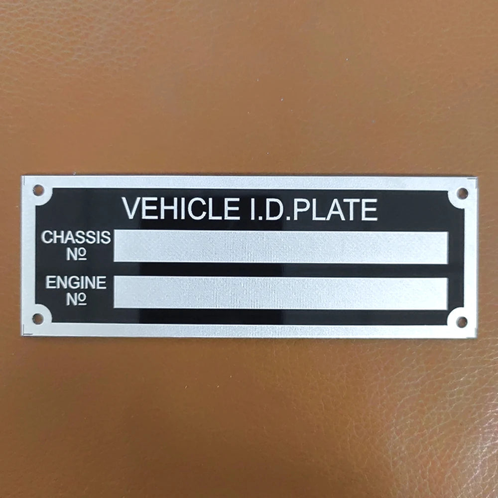 Trailer Vehicle ID Tag Aluminum Plant VIN Chassis Plates Car Motorbike Caravan RV Parts Camper Accessories