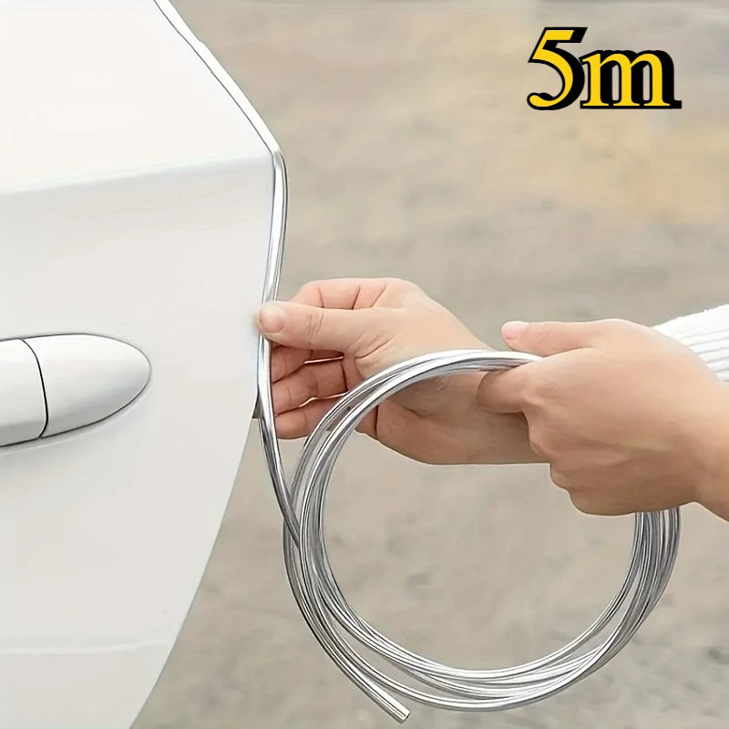 Chrome Car Door Edge Protection Strip 5m – Noise Isolation & Trim - image 4