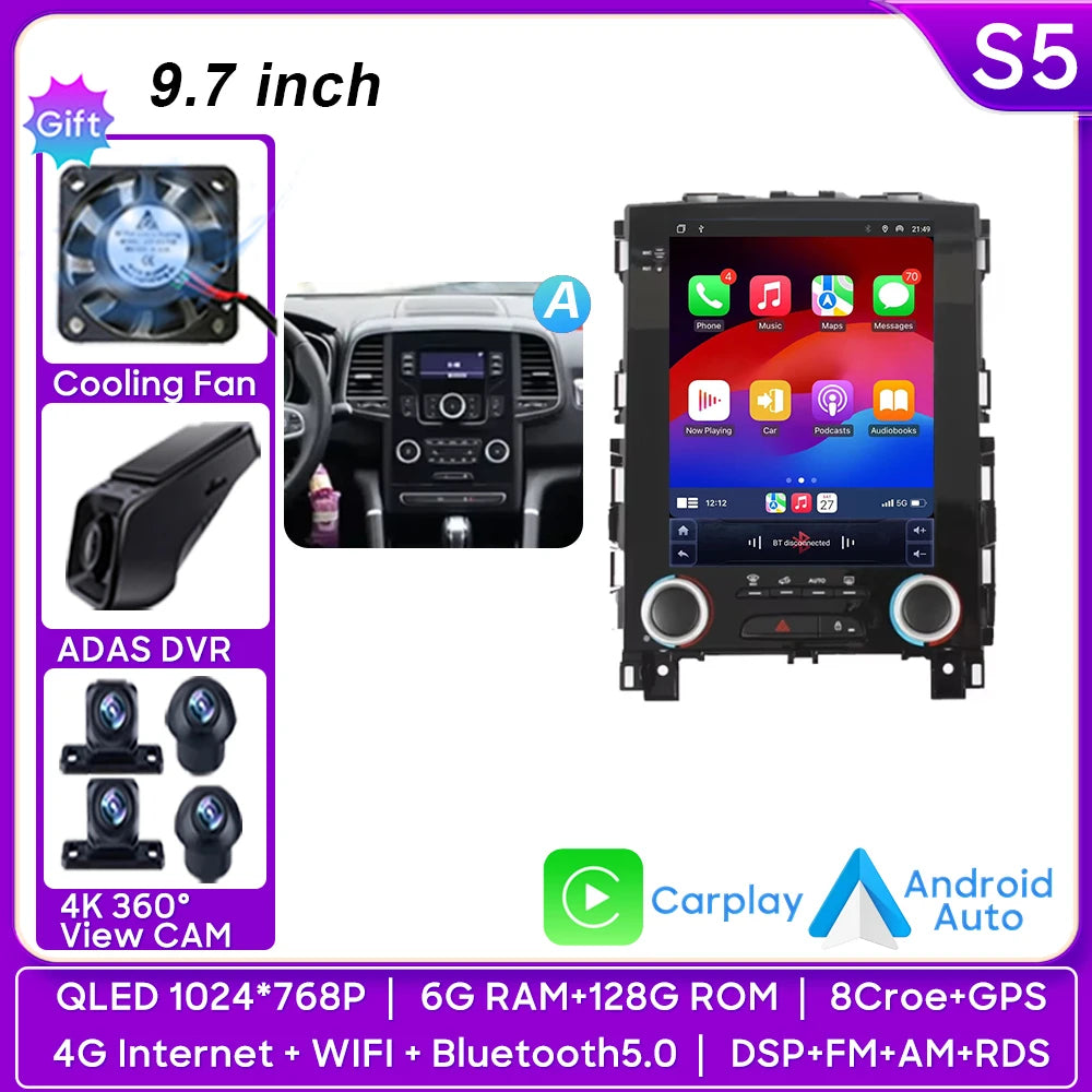 9.7" Android Auto Car Stereo for Renault Koleos Megane Talisman - image 10