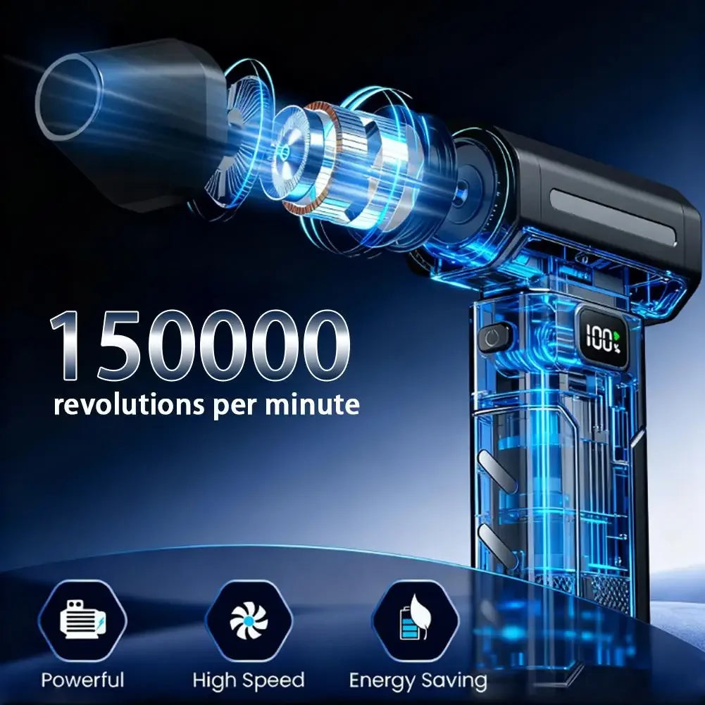 Cordless Mini Air Blower and Vacuum for Car and Home