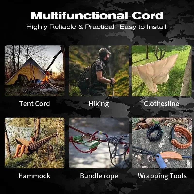 550 Paracord 7-Core, 5/15/30M – Camping & Hiking Rope