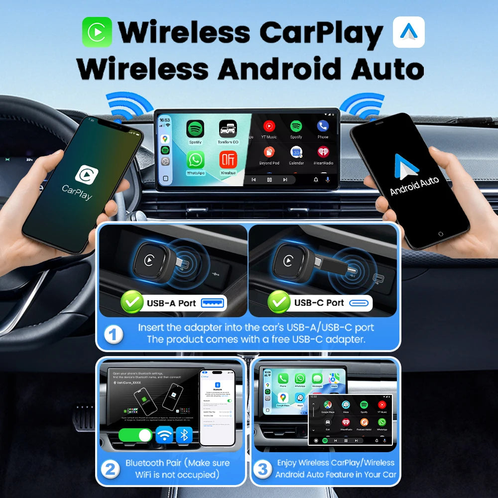CarlinKit 5.0 Mini Ultra 4 Wireless CarPlay Android Auto Adapter - image 5