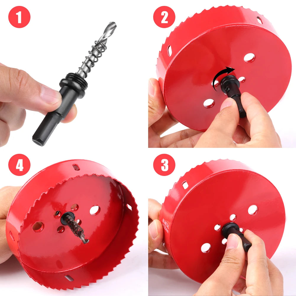M42 Bi-Metal Hole Saw Set 15-200mm - Wood, Metal, Pipe Cutter - image 3