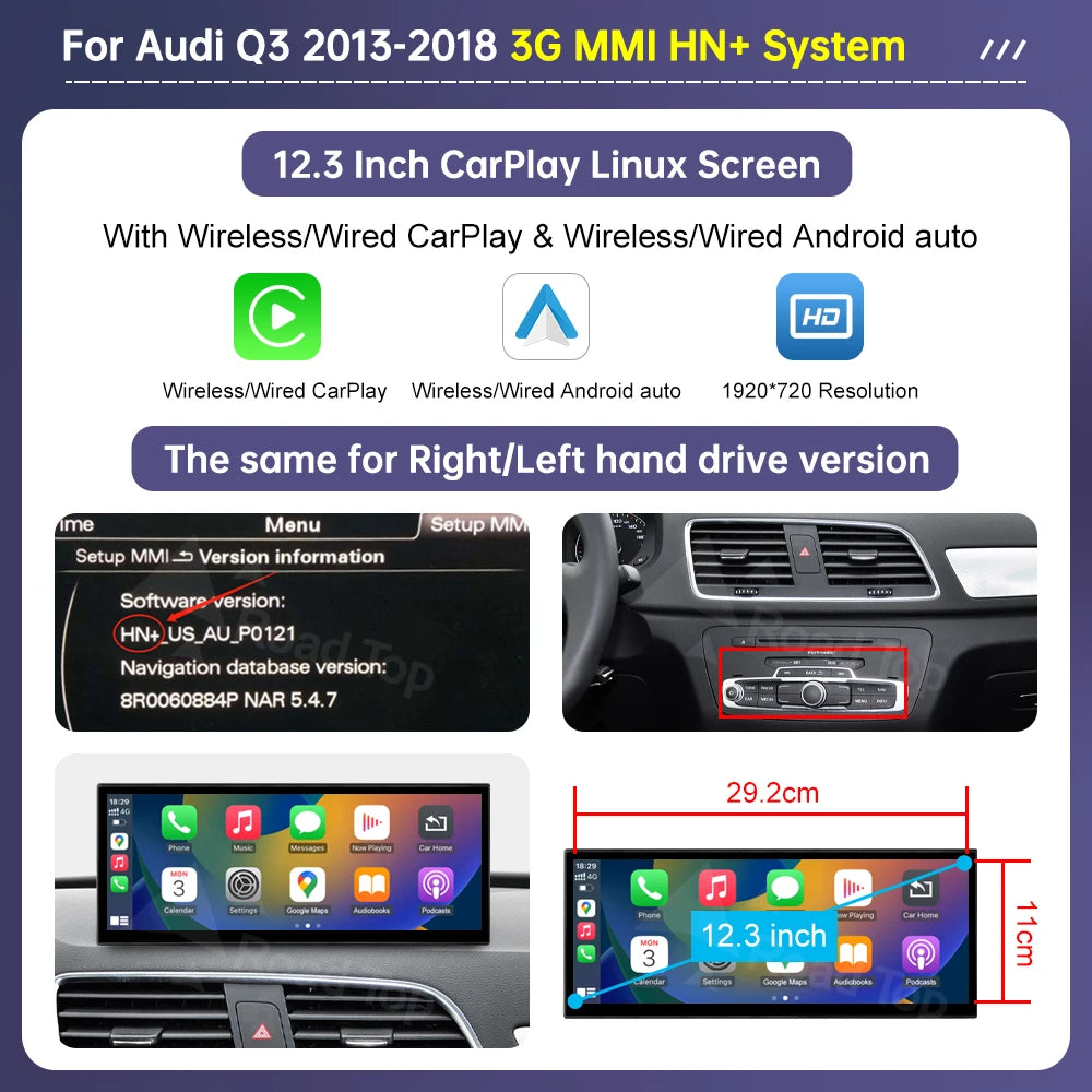 Audi Q3 (2013-2018) 12.3" Touchscreen Multimedia System - image 8