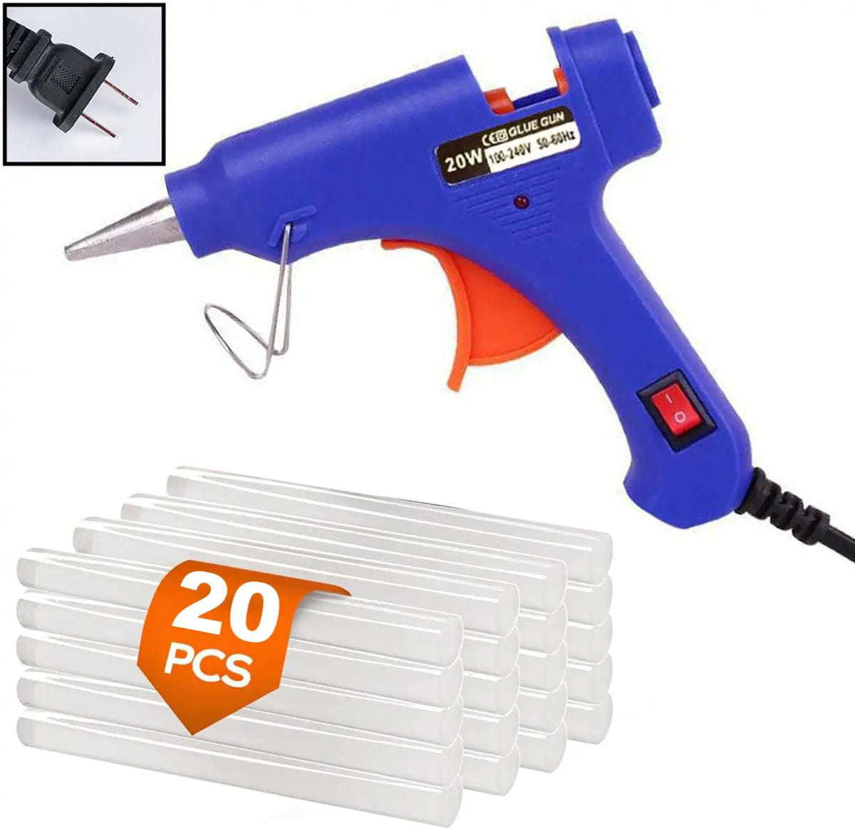 Hot Glue Gun Kit with Glue Sticks Fast Preheating High Temp for Crafts and Home Repairs