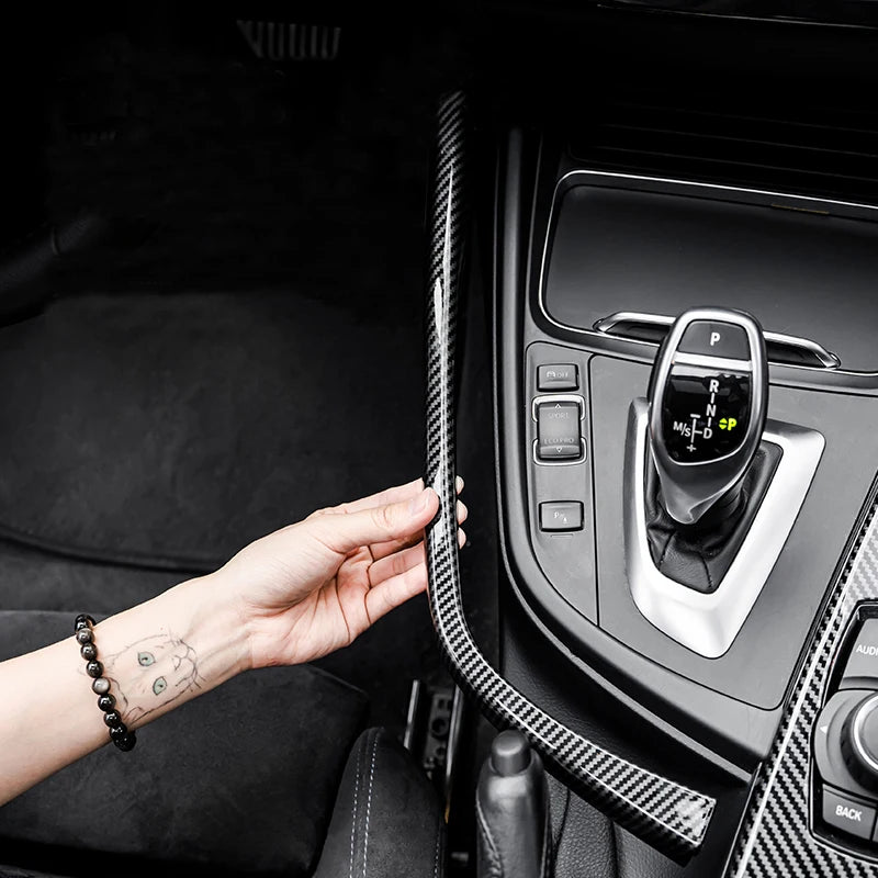 Carbon Fiber Look Gear Shift Panel Cover for 3/4 Series