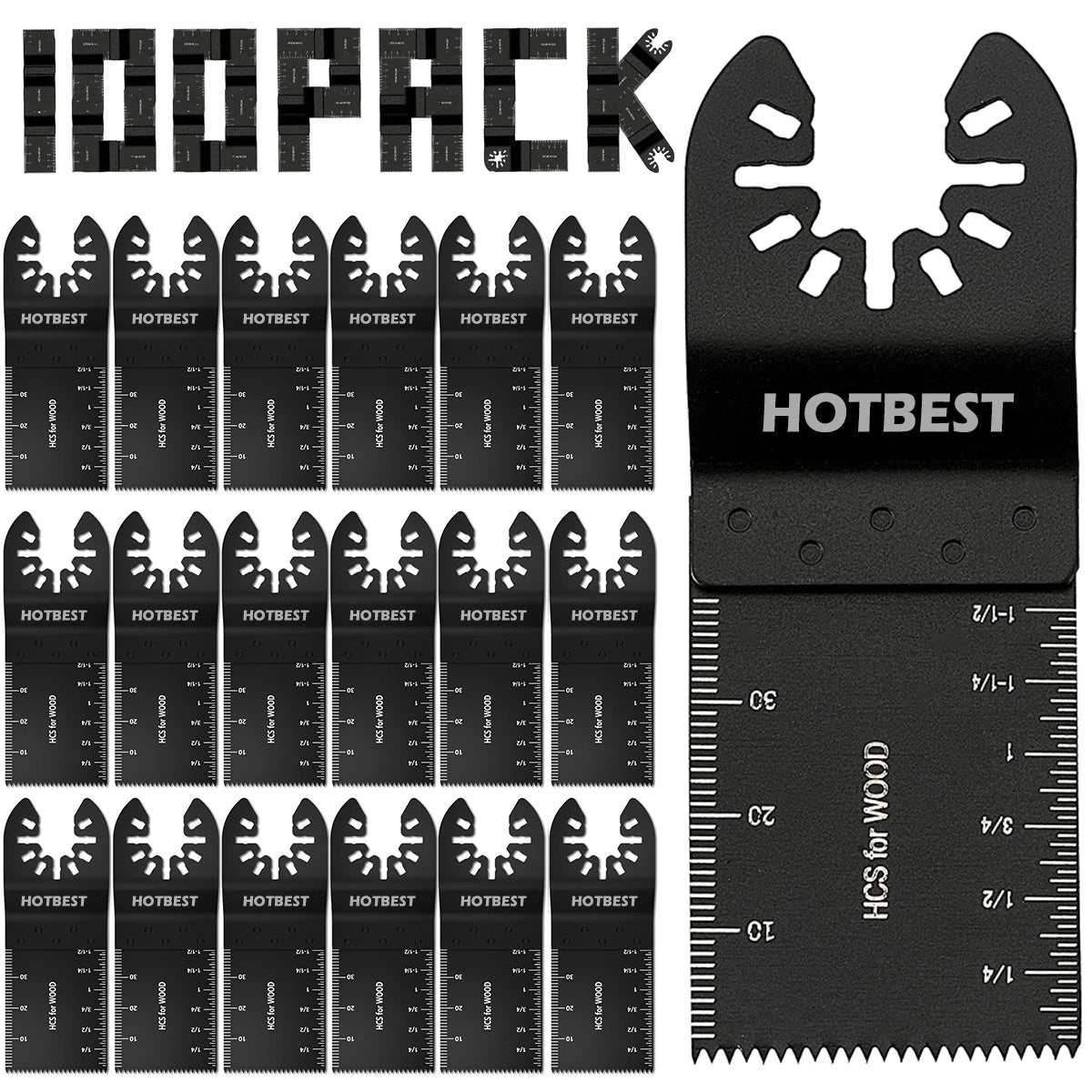 Oscillating Multi-Tool Saw Blades for Wood & Metal, 10/60/100 Pieces