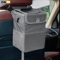Car Trash Can with Lid - Leakproof Trash Bin Car Garbage Can, Collapsible Automotive Truck Organizer and Storage Bag Car Accesso