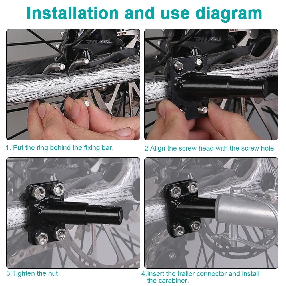 Bicycle Rear Racks Steel Bike Trailer Hitch Coupler Universal Baby/Pet High Quality Replacement Bicycle Trailer Hitch