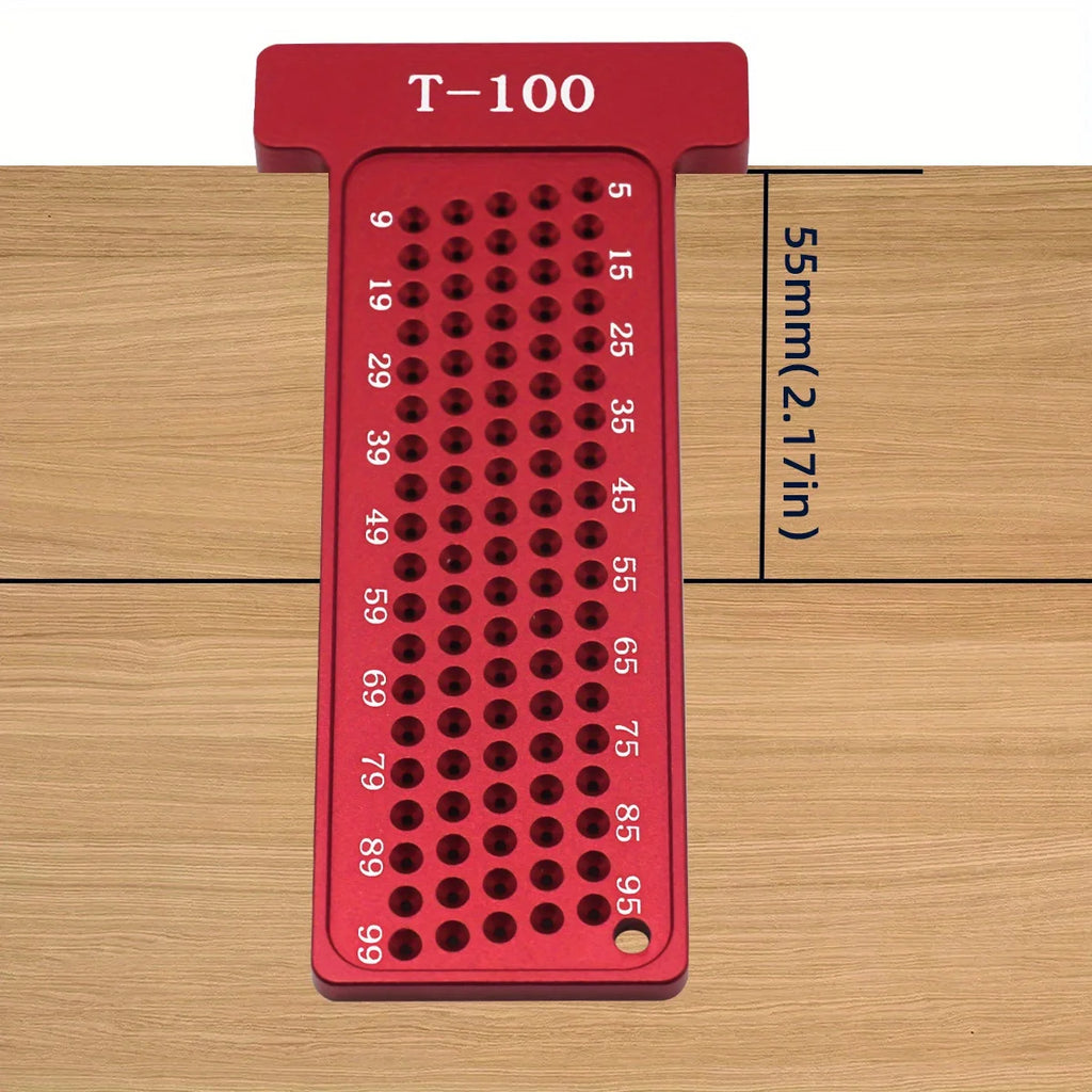 Aluminum Woodworking Scribe T-Square Ruler, Metric Inch Marking Gauge - image 19