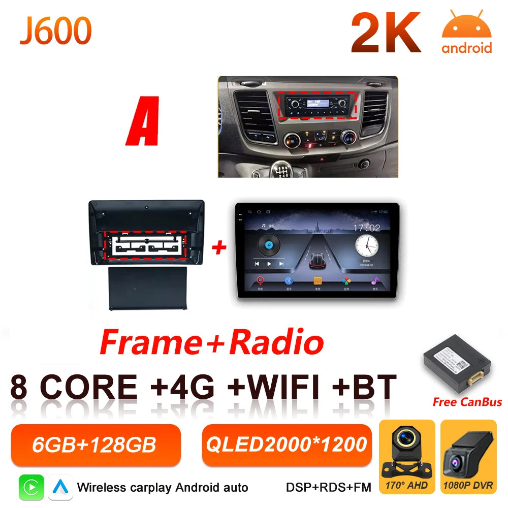 Android 16 Car Radio for Ford Transit Custom & V363 - Wireless CarPlay - image 20