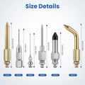 7PCS Grease Gun Needle Tips Accessories Kit Set Mini Needle Dispenser Rubber Joint Nipple Straight Nozzle Coupler Elbow Fittings