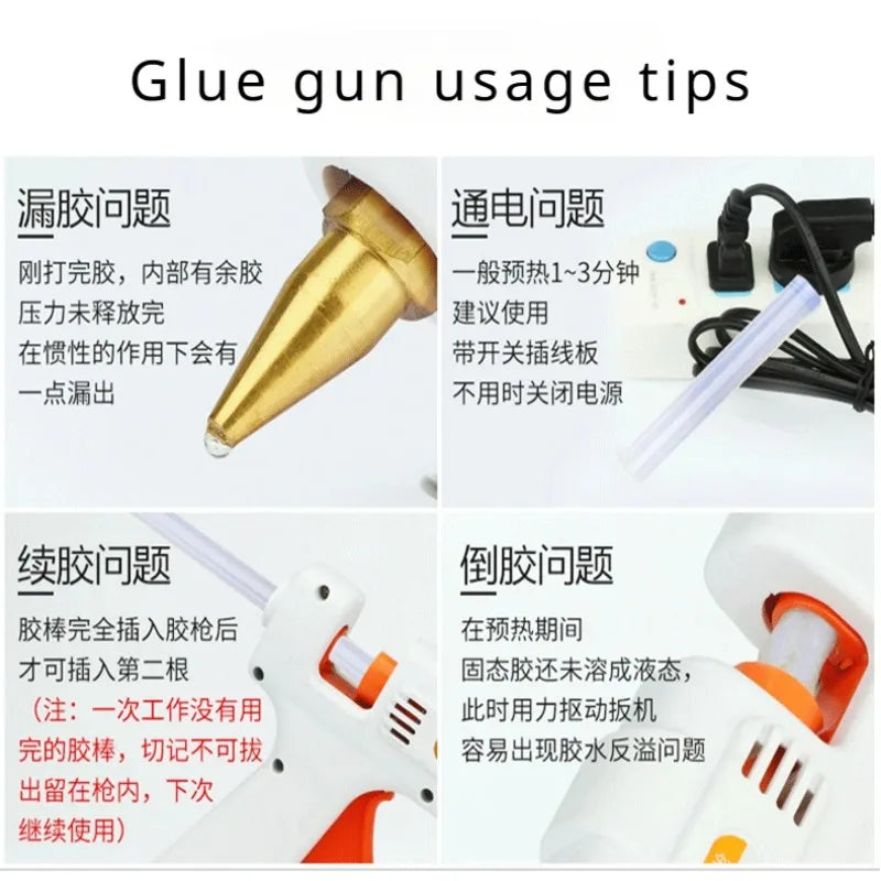 Dual Power Hot Melt Glue Gun Household Mini Portable Electric Heat Glue Sticks Guns Temperature DIY Handmade Tool
