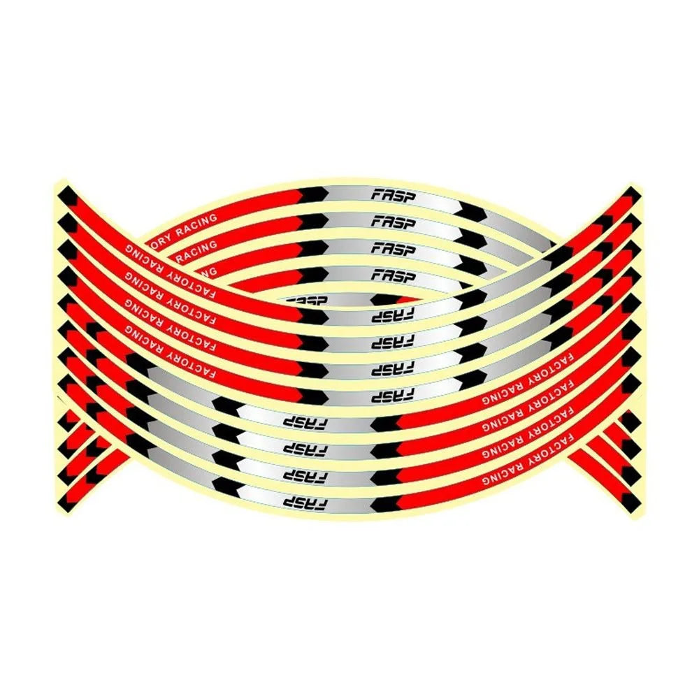 Reflective Wheel Rim Stripe Stickers for 17-18 Inch Motorcycle Wheels