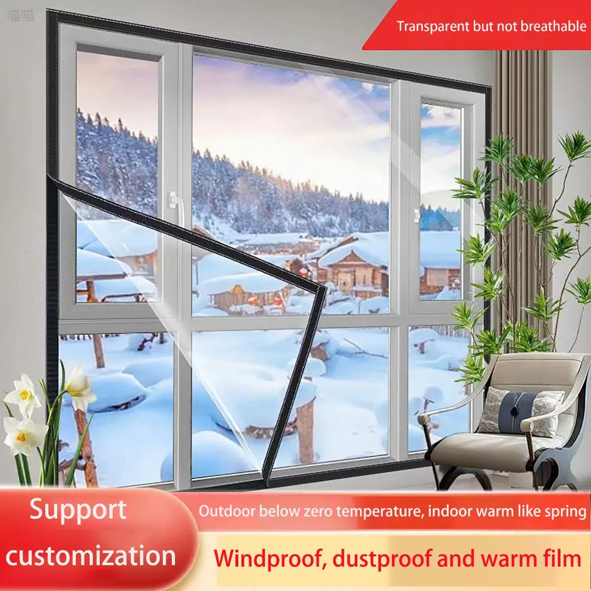 Thermal Window Insulation Film – Cold & Wind Barrier