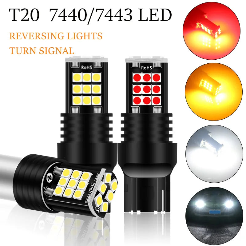 T20 7440 7443 LED Turn Signal & Brake Bulbs - Bright & Waterproof