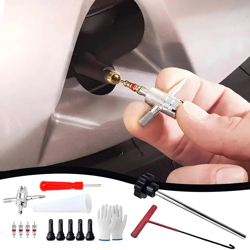 23pc Tire Valve Stem Tool Kit for Car, SUV & Motorcycle - image 6