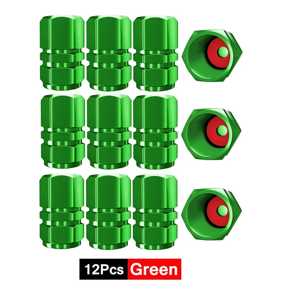 12-Pack Aluminum Tire Valve Caps Universal Fit for Cars & Motorcycles - image 15