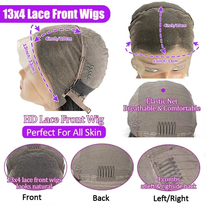 Burmese Curly Human Hair Wig, 13x4 Transparent Lace Front, Pre-Plucked
