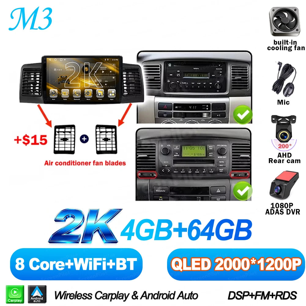 Android Car Multimedia Player for Toyota Corolla 2000-2006 - image 12