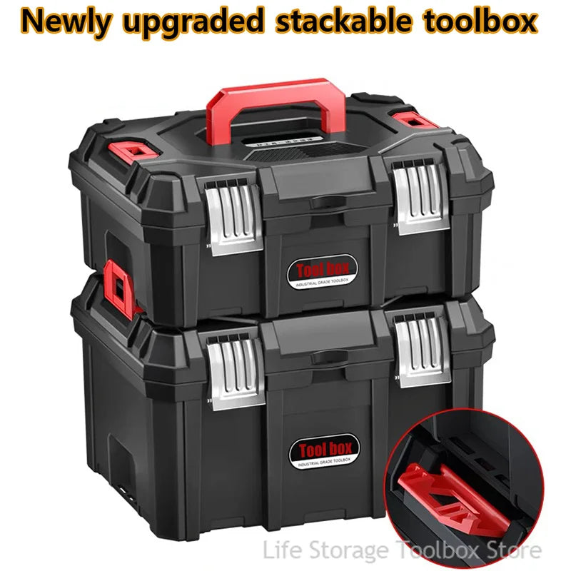 Large Tool Box Household Portable Tool Box Waterproof Hard Case Hardware Tool Box Organizer Car Tool Box Organizer Drill Case