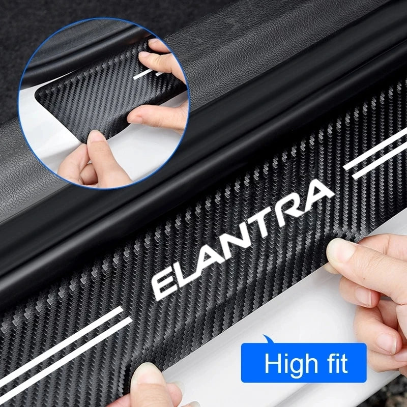 60 x 7cm Carbon Fiber Door Sill Protector for Hyundai Elantra 2021-2023 - view 9