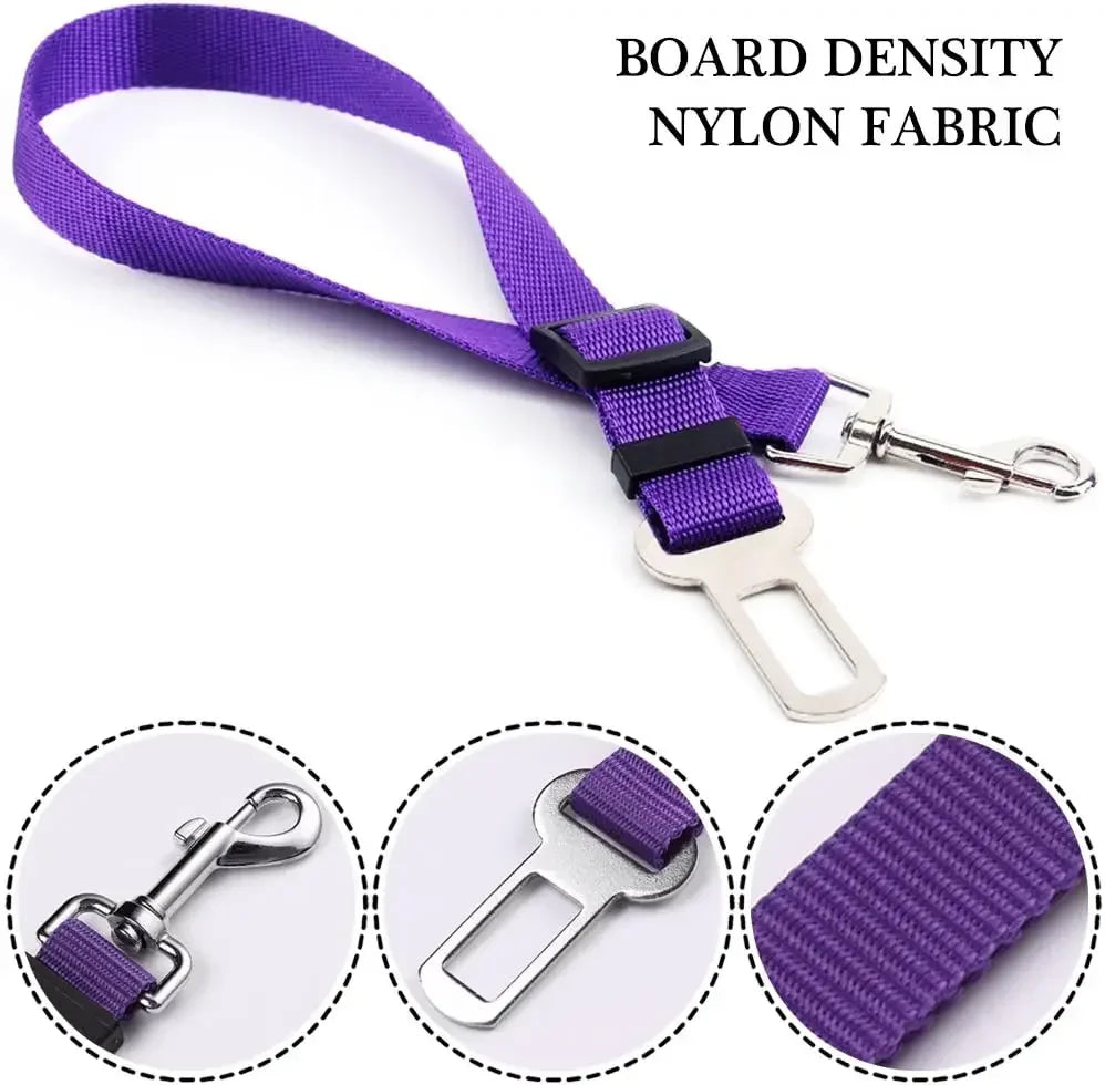 Heavy-Duty Adjustable Dog Car Seat Belt - image 2