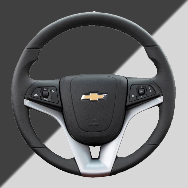 Premium Nappa Leather Steering Wheel Cover for Chevy Cruze Aveo