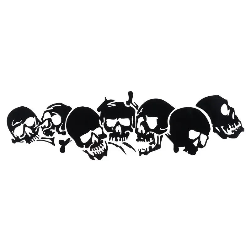 Skull Vinyl Car Decal for Motorcycles, 20cm PVC, Five Colours