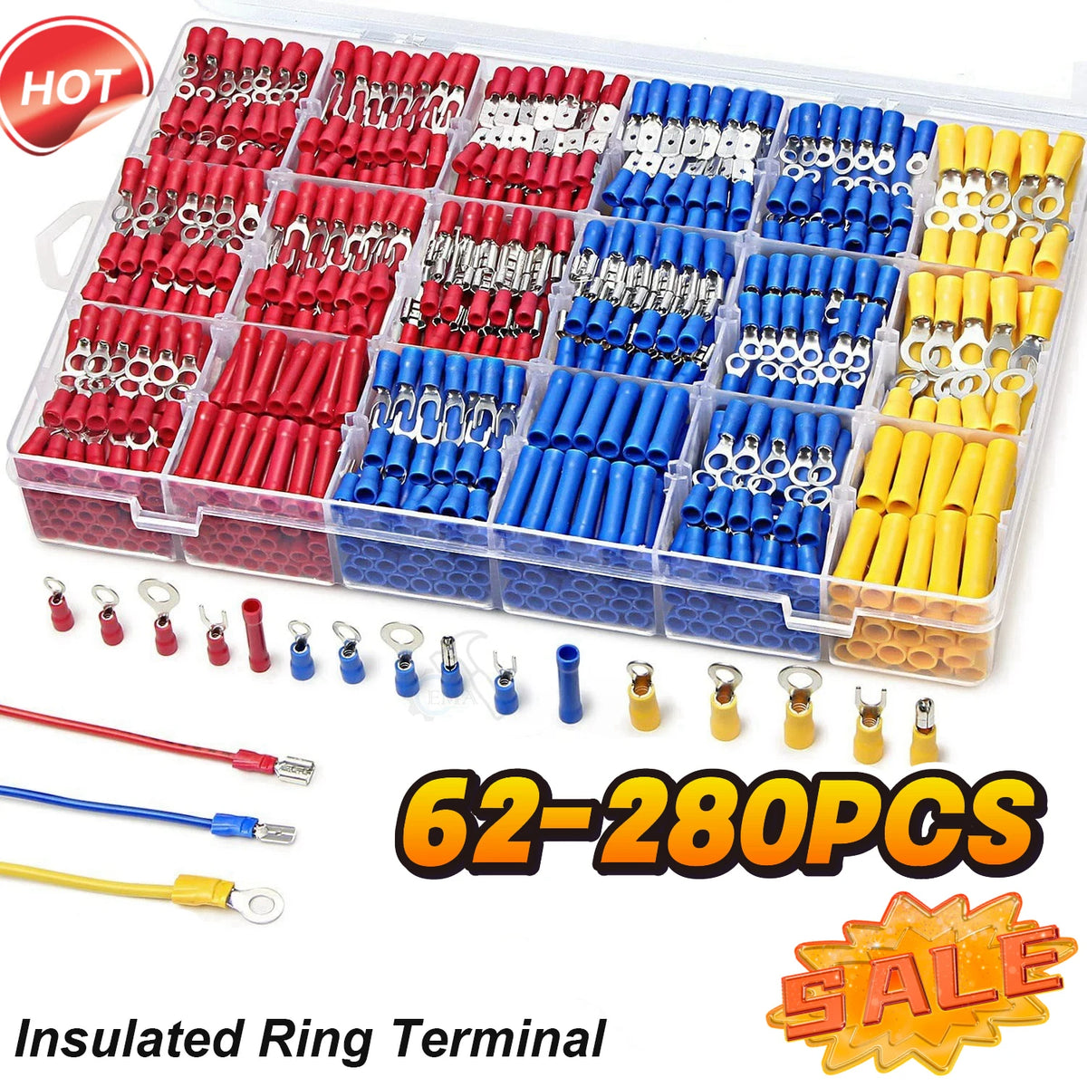Automotive Wire Connector Kit – Spade, Ring, Fork & Butt Splice