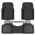 3 Piece Universal PVC Car Floor Mats Anti Slip Waterproof Durable All Weather Rubber Mat Set For Car Interior Protection Kit
