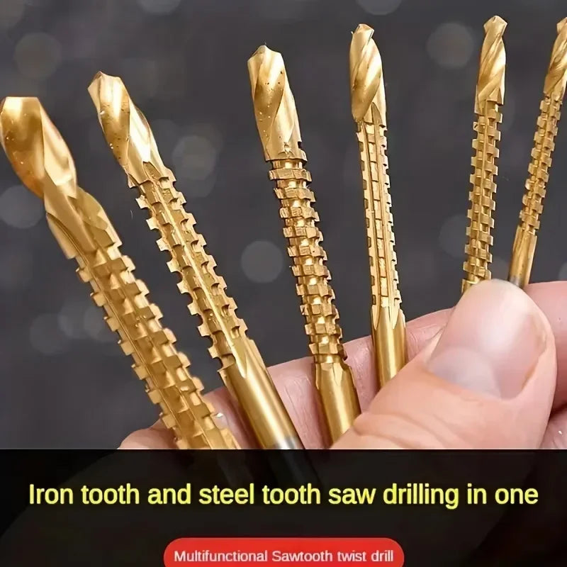 6pcs HSS Twist Drill Bit Set 3-8mm for Wood/Metal/Plastic - image 3