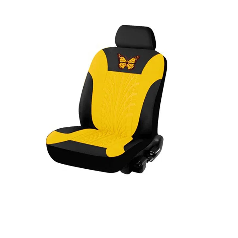Butterfly Embroidery Car Seat Cover Set, Universal Fit