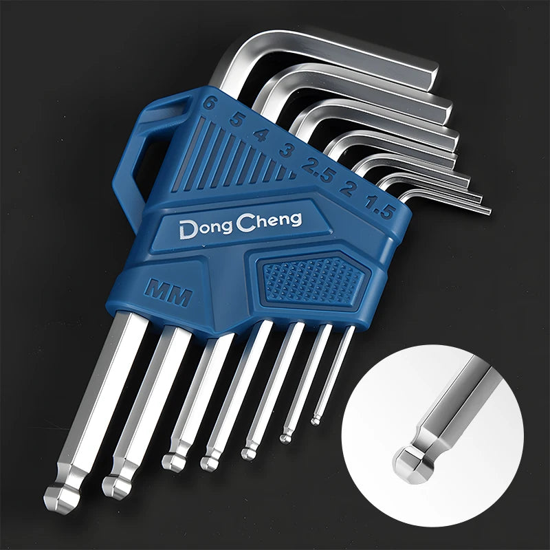 7 PCS Allen Key Set Hexagon Spanner Universal Hex Wrench Six-Lens Ball Keys
