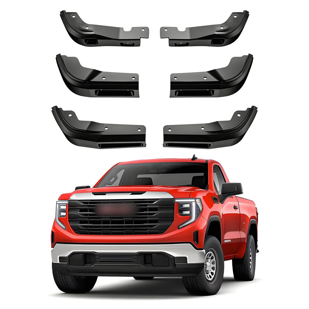 6PCS Mudguards for GMC Sierra 2019-2025 Accessories Front & Rear Mud Flaps Custom for GMC Sierra 1500, Anti-Scratch All Weather