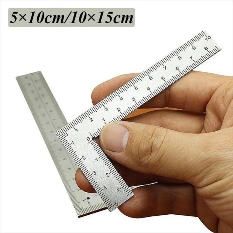Stainless Steel Square Ruler – Small Layout Measuring Tool