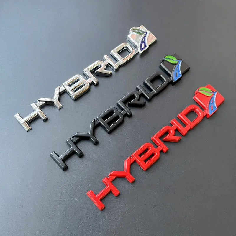 3D Metal Hybrid Fender and Trunk Emblem Badge Decal for Cars - view 3