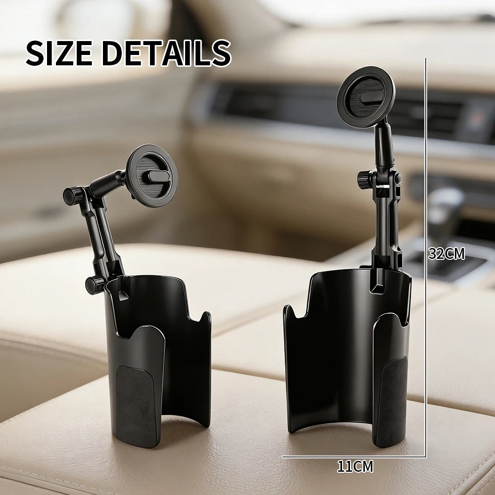Magnetic Cup Holder Car Phone Mount – 360° Rotatable