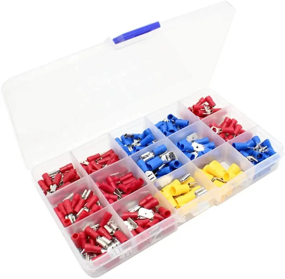 280-Piece Insulated Crimp Terminal Kit – Spade & Butt Connectors