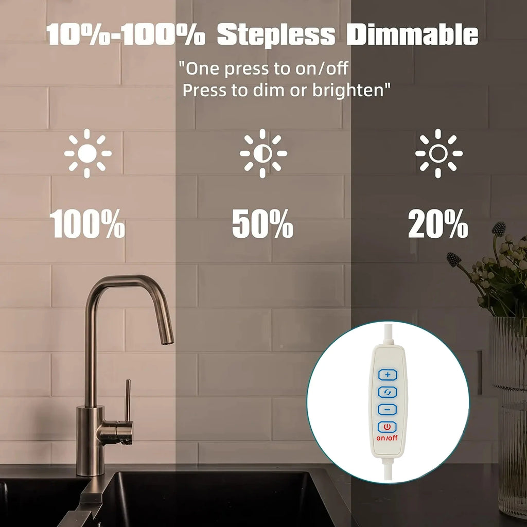 USB Dimmable LED Under-Cabinet Light with Magnetic Strip