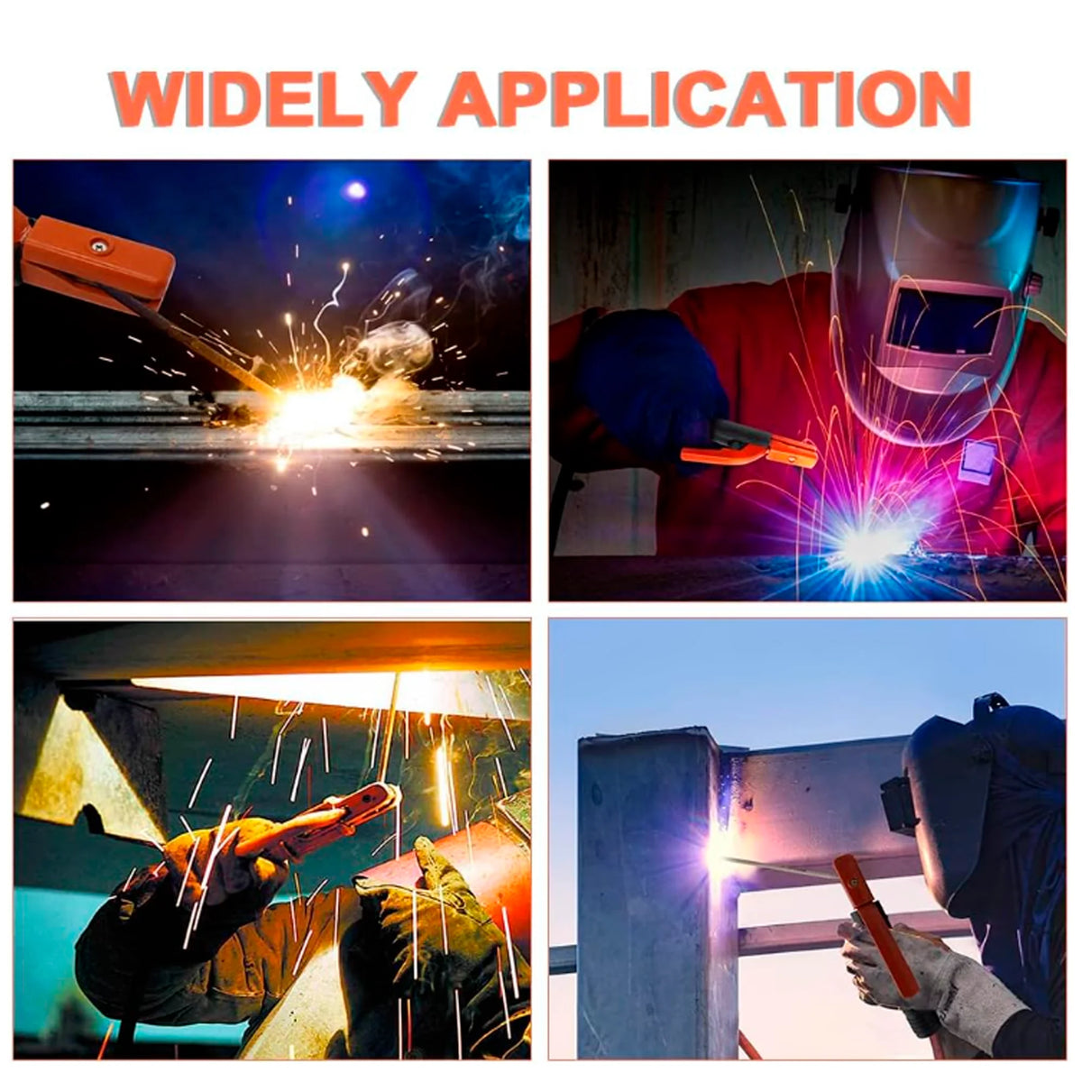 300A Pure Copper Welding Clamp, Non-Slip, Stable, Insulated, Anti-Scalding Welding Handle Clamp, Industrial-Grade Thickened Copper Core Welding Machine Clamp, Suitable for Manual Arc Welding/Field Welding