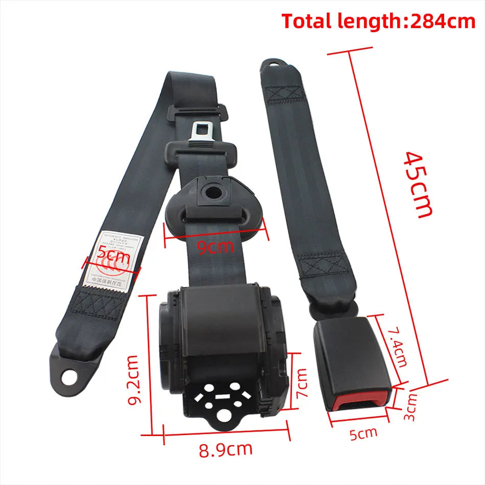 Afarnova Retractable 3-Point Lap Seat Belt for Cars & Buses - image 8