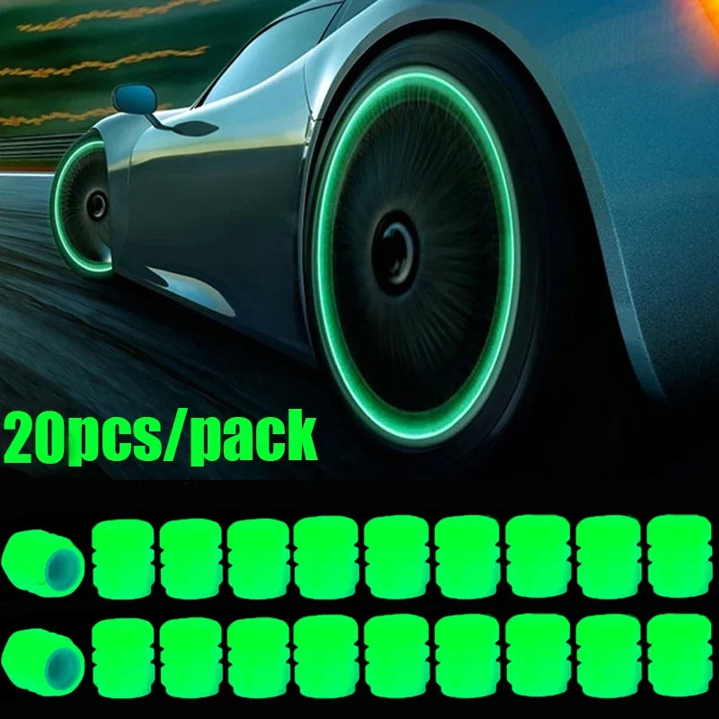 Glow in Dark Tire Valve Caps - Luminous Car Wheel Stem Covers - image 7