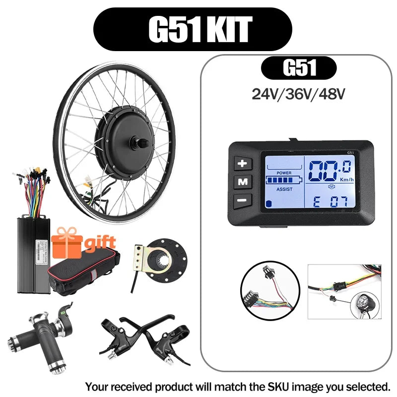 1500W E-Bike Conversion Kit, Brushless Hub Motor Wheel for 20in-700C