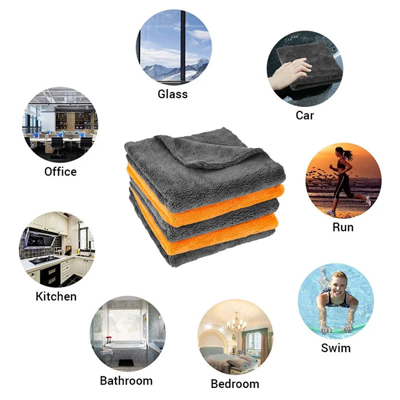 Ultra Absorbent 40x40cm Microfiber Towels for Car Detailing & Home - image 6