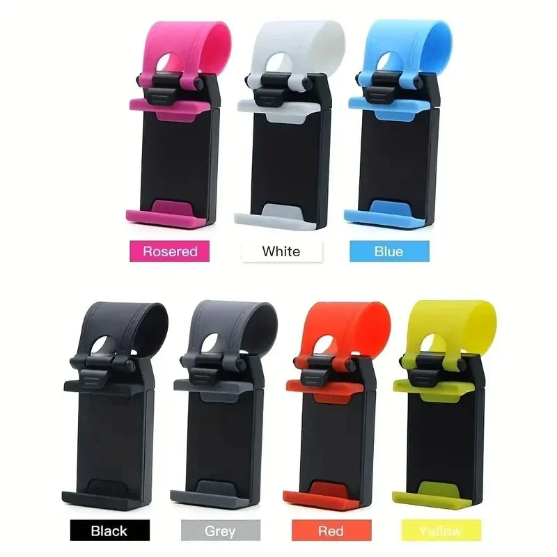 New Universal Car Phone Bracket Car Steering Wheel Car Navigation Rack Telescopic Clip Mobile Phones Car Phone Holder
