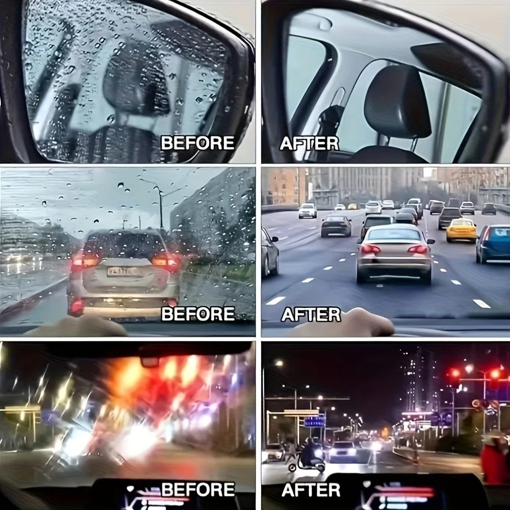 Car Glass Concentrated Coating Waterproof Windshield Wiper Fluid, Keeps It Smooth, Rainproof and Anti-Fog Without Streaks, Quickly Restores Glass Clarity